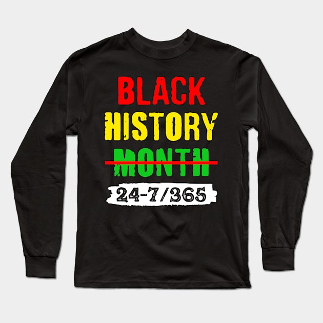 Black History Month African American Pride Gift Long Sleeve T-Shirt by rebuffquagga